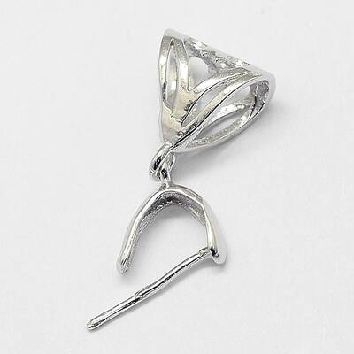 Anti-Tarnish Rhodium Plated 925 Sterling Silver Pendant Bails