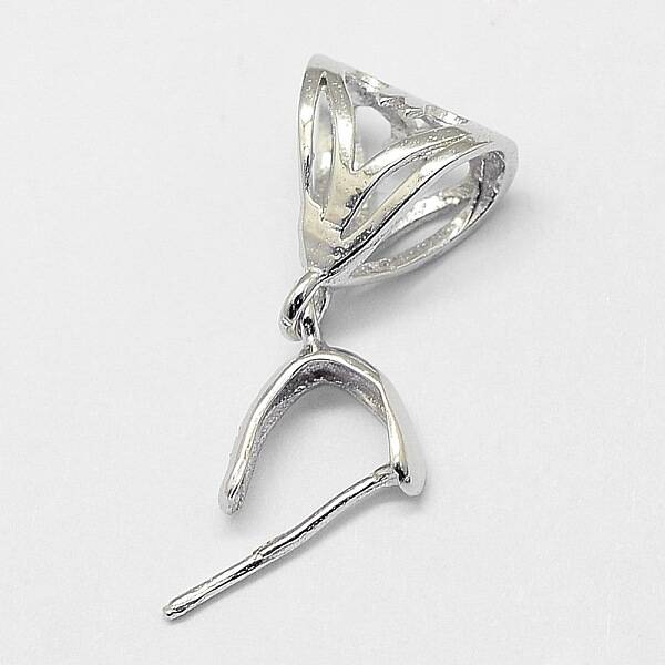 Anti-Tarnish Rhodium Plated 925 Sterling Silver Pendant Bails