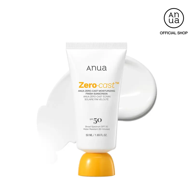 [Anua Official Shop] Zero-cast Moisturizing Finish Sunscreen (50ml) ｜SPF 50, korean sunscreen, sun protection, waterproof, ...