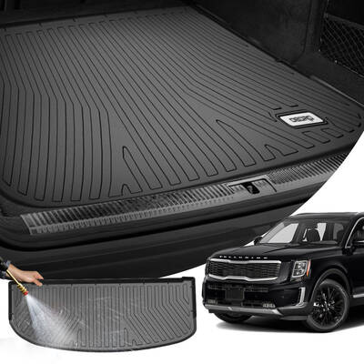 OEDRO® Cargo Liner for 2020-2025 Kia Telluride, Custom Fit All Weather Rear Cargo Trunk Floor Mat