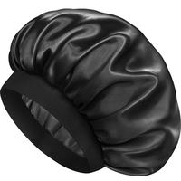 Luxury Double Layer Silk Bonnet for Sleeping - Non-Slip Satin Hair Turban for Women & Men - Perfect Sleep Cap for Curly Hair ...