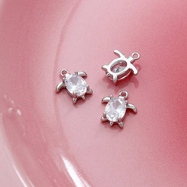 Brass Crystal Rhinestone Pendants