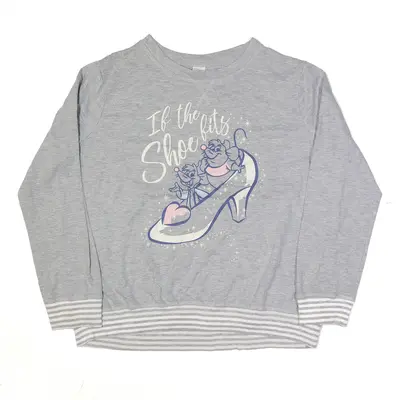 DISNEY Cinderella Mice Sweatshirt Grey Girls 3XL