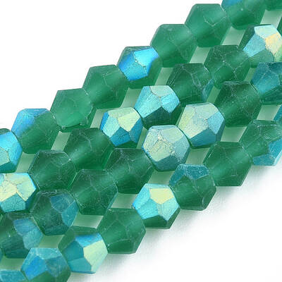 Imitate Austrian Crystal Bicone Frosted Glass Beads Strands