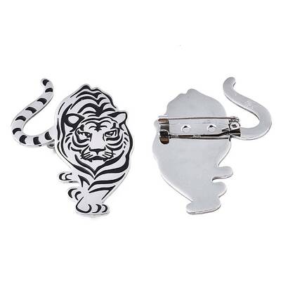 201 Stainless Steel Tiger Lapel Pin