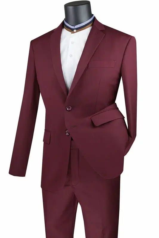 Vinci Men's Slim Fit 2-Button Suits - Classic Elegance