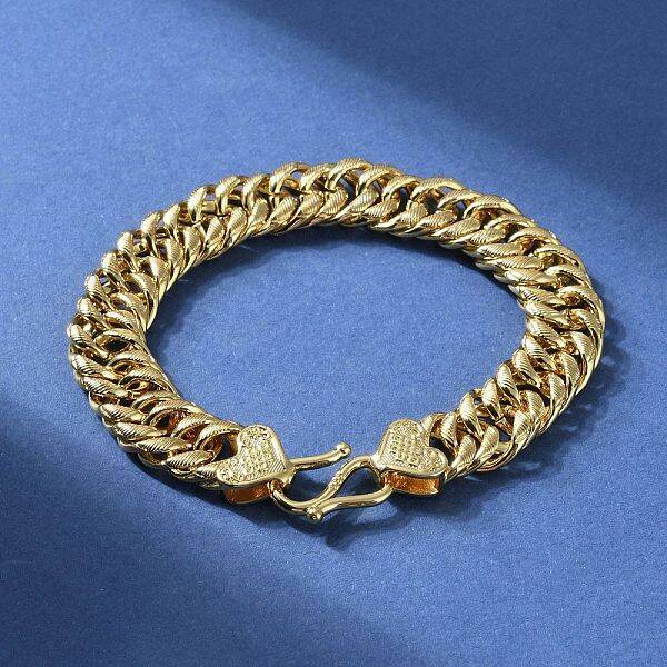 Brass Cuban Chain Bracelets for Women Men