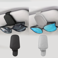 Magnetic leather sunglasses stand Car sun visor - 2-in-1 glasses holder and ticket card stand | Premium car Sun visor accesso...