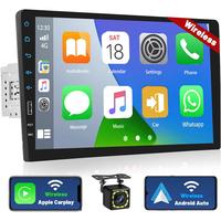 9 Inch Single Din Wireless Carplay Radio with Bluetooth, Touchscreen Wireless Android Auto Car Stereo with Mirror Link FM RDS...