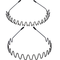 Versatile, Sleek Black Wave Headband - Fashionable, Invisible Sports Hair Accessory with Anti-Slip Grip for Men and Women