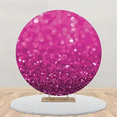 Purple Solid Color Bokeh Circle Birthday Bakcdrop - Aperturee