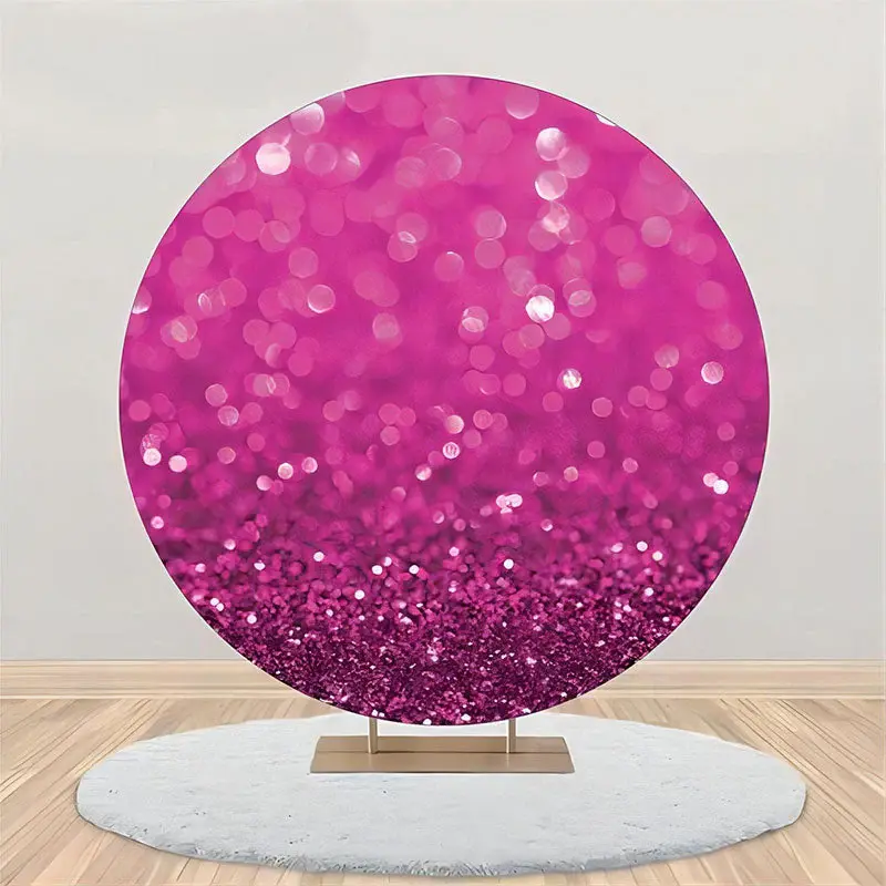 Purple Solid Color Bokeh Circle Birthday Bakcdrop - Aperturee