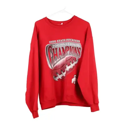 Ohio State Unbranded Hoodie - Large Red Cotton Blend