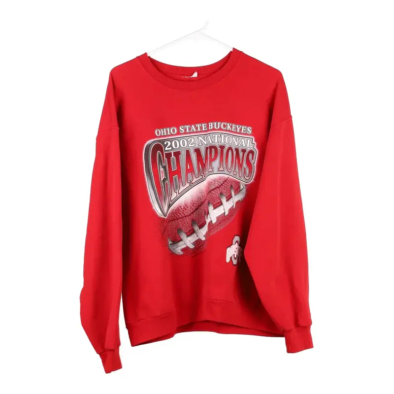 Ohio State Unbranded Hoodie - Large Red Cotton Blend