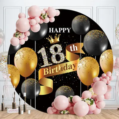 Aperturee Circle Four Ever Wild Birthday Party Backdrop | Circle Birthday Backdrop Cover | Round Backdrop Cover Diy | Round B...