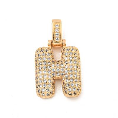 Brass Micro Pave Clear Cubic Zirconia Pendants