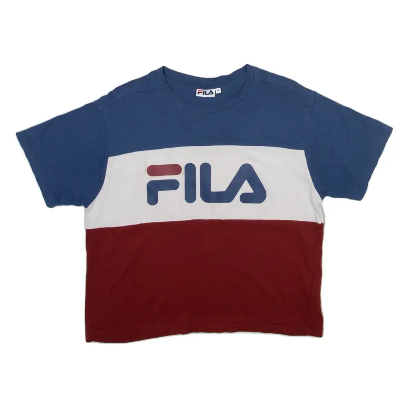 FILA Cropped Womens T-Shirt Blue M