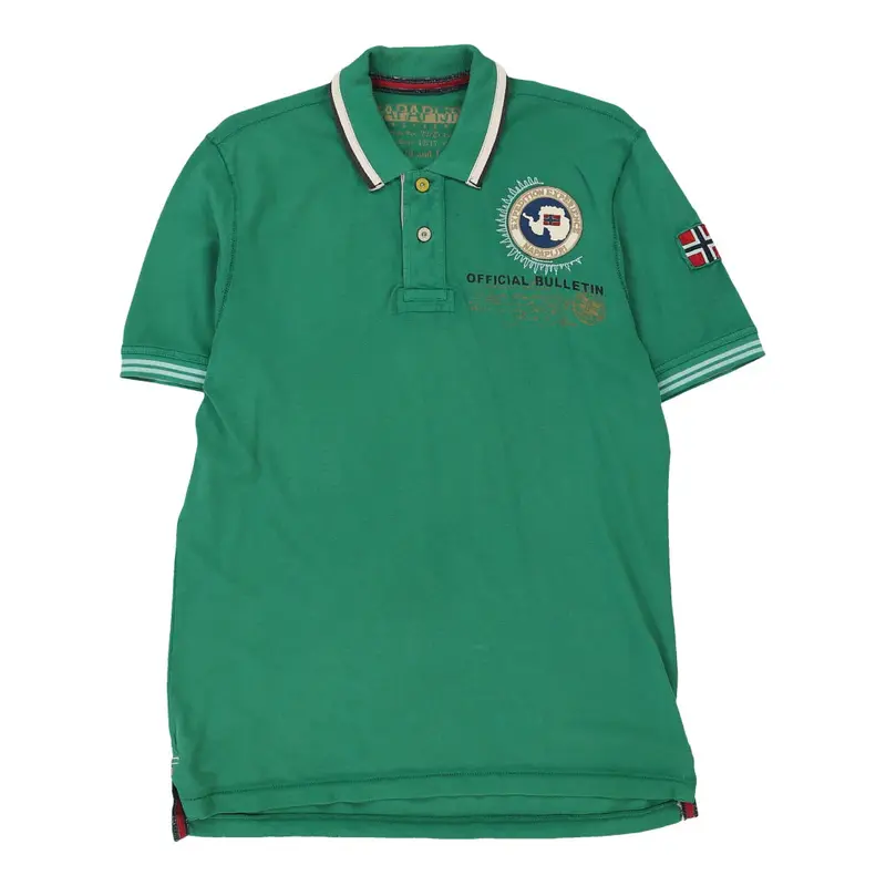 Napapijri Polo Shirt - Medium Green Cotton