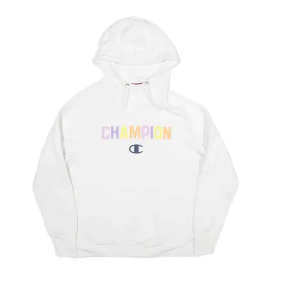 CHAMPION Hoodie White Pullover Womens M
