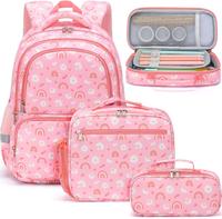 Fimibuke Cute Backpack Set for School Girls, 3-Piece Waterproof Backpack with Lunch Bag and Pencil Bag - School Backpack Book...