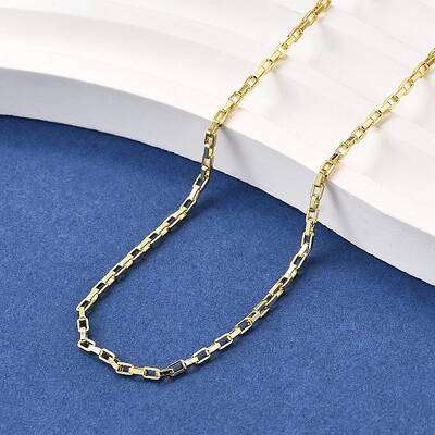Brass Box Chain Necklaces