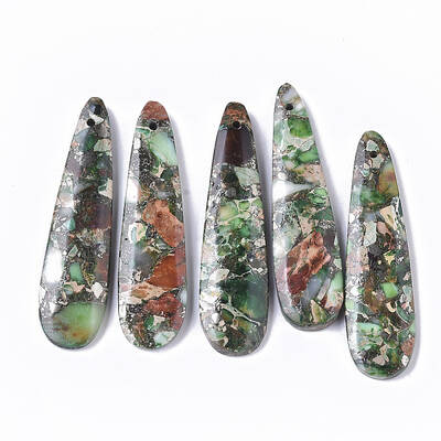 Synthetic Regalite/Imperial Jasper/Sea Sediment Jasper Pendants