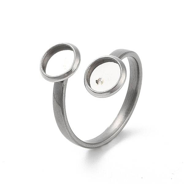 Non-Tarnish 304 Stainless Steel Open Cuff Ring Findings