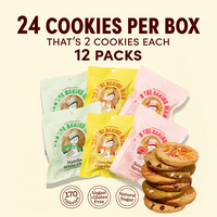 Plant-Based Cookies - Dan The Baking Man, Variety Pack, Gluten Free, On-the-go Snacks, 2 cookies per pack, vegan, kosher , 6 ...
