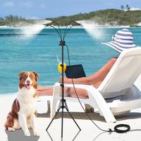 Standing Misters for Outside Patio,Portable Misting System for Cooling Outdoor - 32.8Ft Stand Misting Line with Adjustable He...