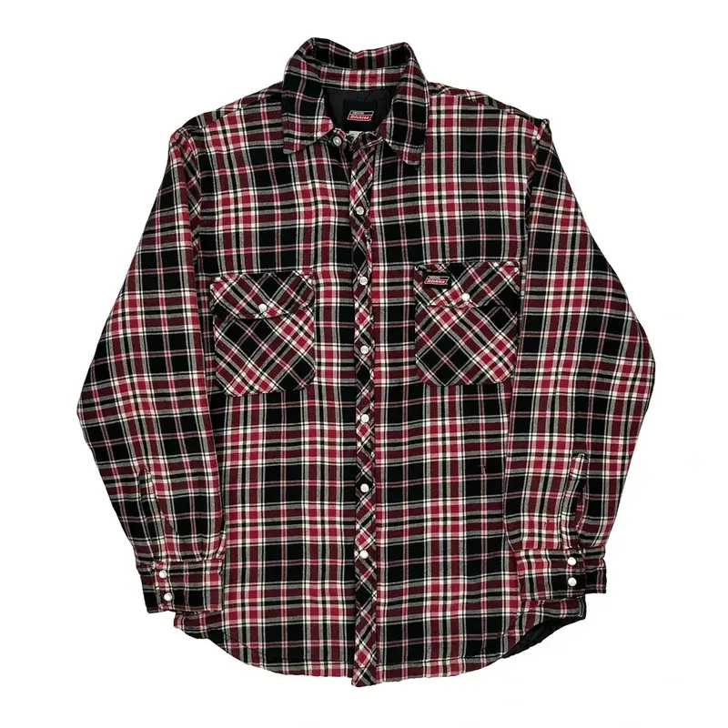 Dickies Checked Flannel Shirt - Large Multicoloured Cotton