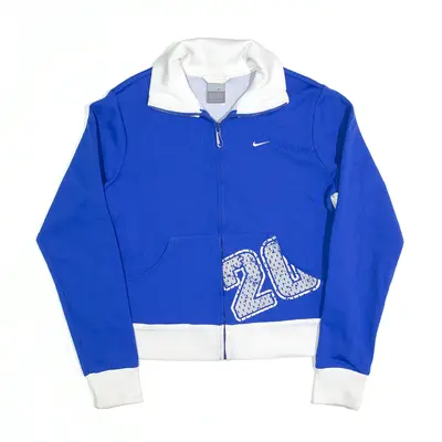 NIKE Popper Blue Bomber Jacket Womens L
