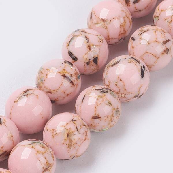 Sea Shell and Synthetic Turquoise Assembled Beads Strands