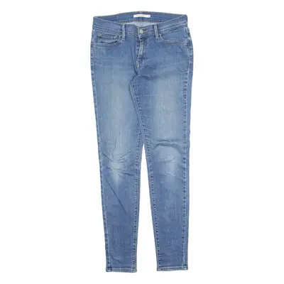 LEVI'S 710 Womens Jeans Blue Slim Skinny Stone Wash W28 L29