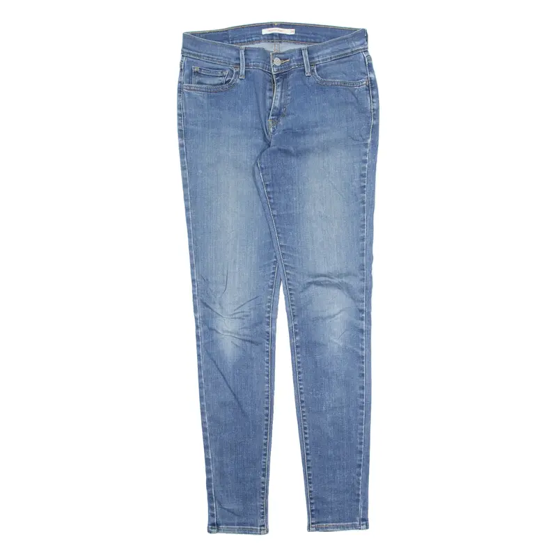 LEVI'S 710 Womens Jeans Blue Slim Skinny Stone Wash W28 L29
