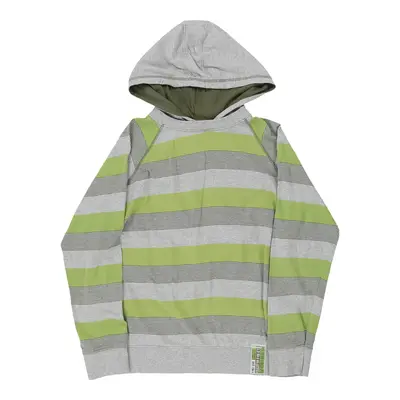 Age 11-12 Rebel Striped Hoodie - Medium Block Colour Cotton Blend