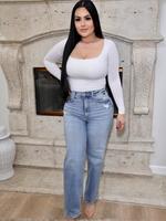Jacob High Rise dad Jean- Medium Denim