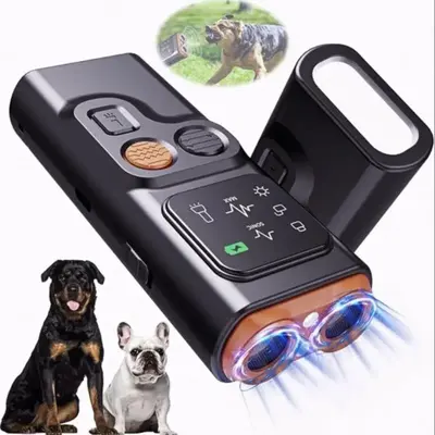 Rechargeable Ultrasonic Bark Deterrent, 1 Box Handheld Dog Bark Controller with Screen Stop Light, Pet Supplies, Professiona...