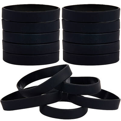 Flat Plain Silicone Cord Bracelet for Men Women