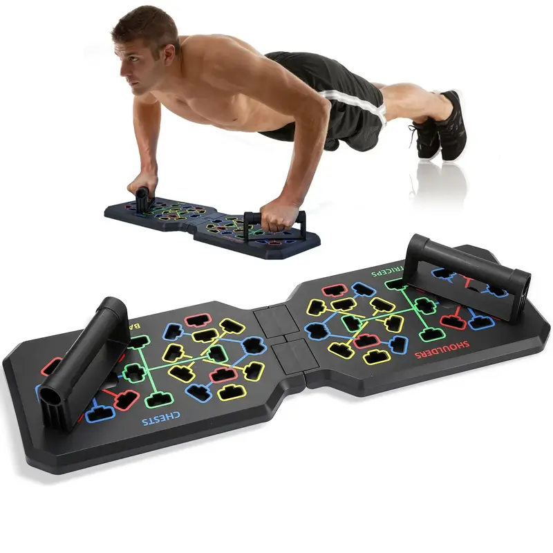 Foldable Push Up Board, 1 Count Multifunctional Push Up Board, Home Fitness Equipment for Chest Muscle Exercise, Professional...