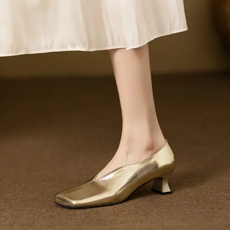 CHIKO Aubrielle Square Toe Kitten Heels Pumps Shoes