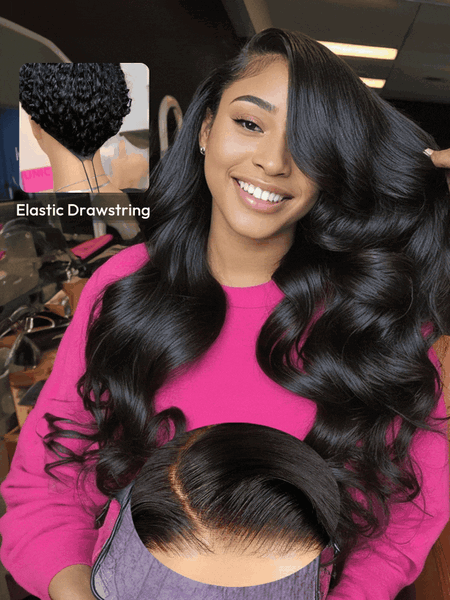 13x4 Pre-Everything™ Transparent Lace Front Bouncy 3D Body Wave Wig Real Ear To Ear With Invisi Drawstring