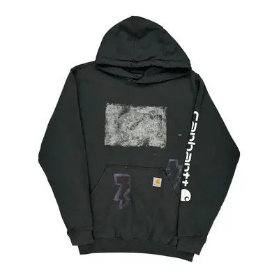 Carhartt Graphic Hoodie - Medium Black Cotton Blend