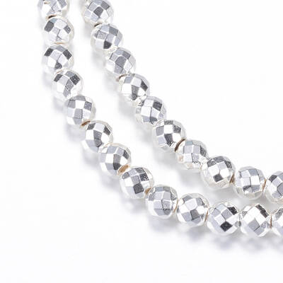 Electroplate Non-magnetic Synthetic Hematite Bead Strands