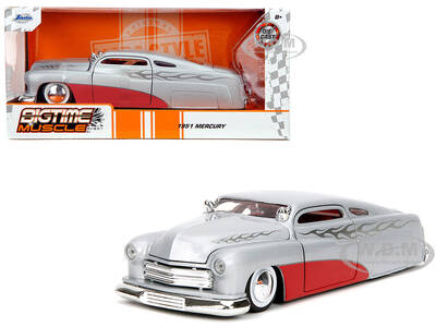 1951 Mercury Silver Metallic and Red with Flame Graphics and Red Interior \