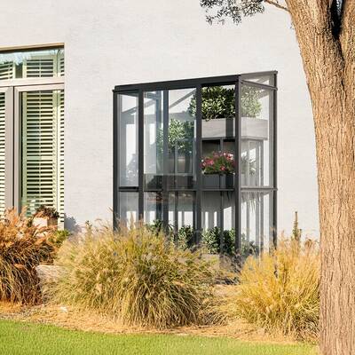 Mini wall greenhouse | Aluminum - Mini Wall Greenhouse