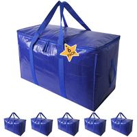 24 Gallon Extra Large Heavy Duty Foldable Moving Bags With Carrying Handles, Zippers and Tag Pocket, Outdoor Camping, water p...