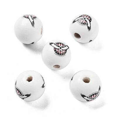 Independence Day Theme Wood European Beads