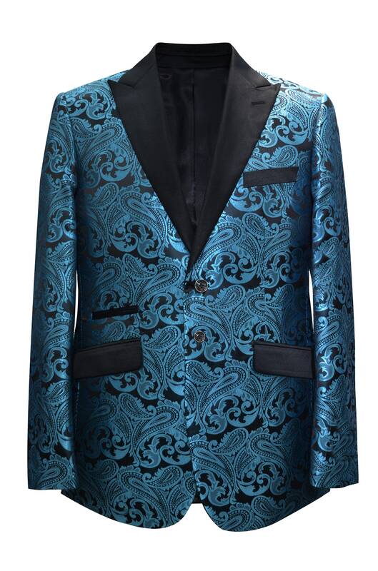 Paisley-400 Teal - Mens Wholesale Blazers
