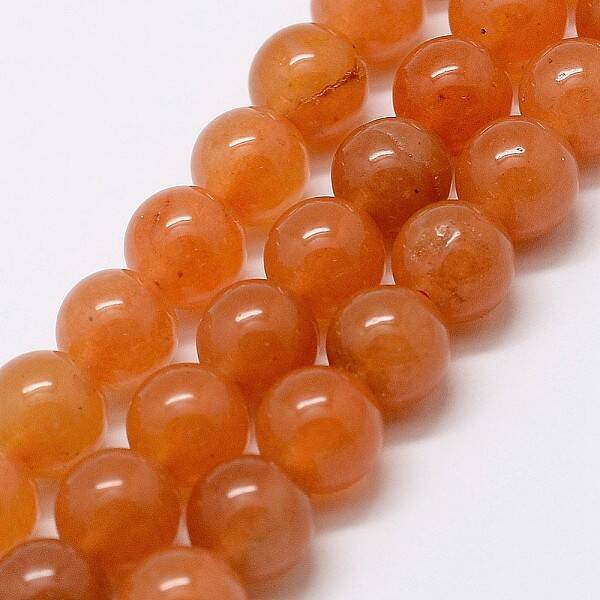 Natural Red Aventurine Bead Strands
