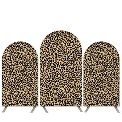 Aperturee Safari Theme Leopard Pattern Birthday Arch Backdrop Kit | Diy Chiara Backdrop Cover | Custom Arched Wall Covers | C...